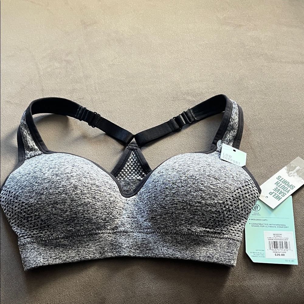 DSG Black and Gray Sports Bra